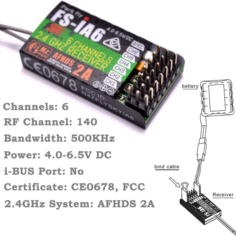 Flysky FS-IA6 Receiver 6CH Dua - Drone Racing Receiver recension och pris