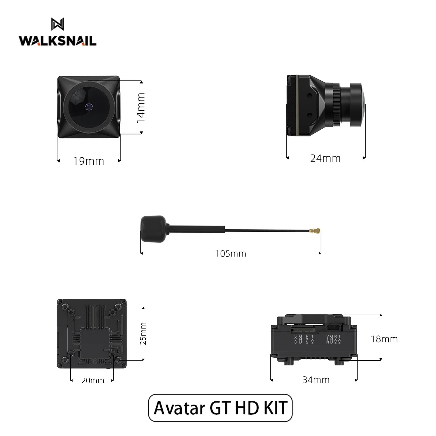 Walksnail Avatar GT HD KIT 2W  - Drone Racing Vtx recension och pris