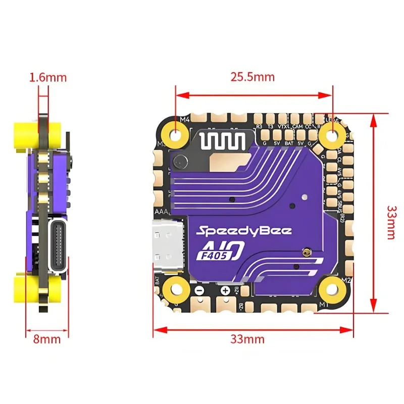 SpeedyBee F405 AIO Flight Cont - Drone Racing Esc recension och pris